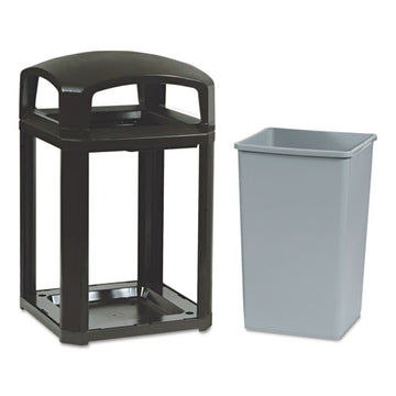 Rubbermaid® Commercial Landmark Series Classic Dome Top Container, Plastic, 35 Gal, Sable freeshipping - TVN Wholesale